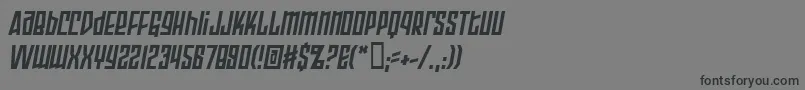 Czcionka ArmorPiercing2.0BbItalic – czarne czcionki na szarym tle