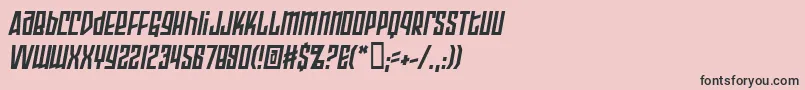 ArmorPiercing2.0BbItalic Font – Black Fonts on Pink Background