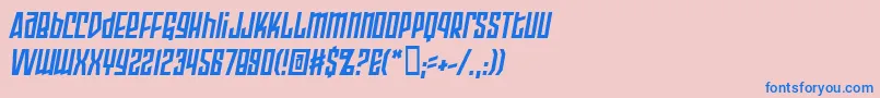 Police ArmorPiercing2.0BbItalic – polices bleues sur fond rose