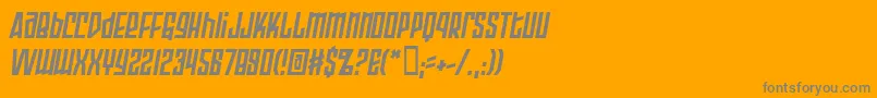 ArmorPiercing2.0BbItalic Font – Gray Fonts on Orange Background