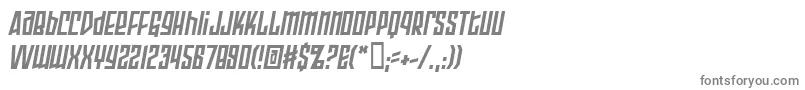 ArmorPiercing2.0BbItalic Font – Gray Fonts on White Background