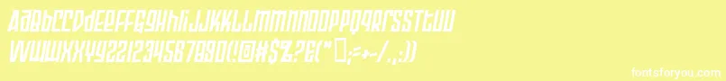 ArmorPiercing2.0BbItalic Font – White Fonts on Yellow Background