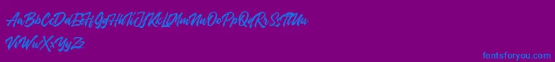 historea demo Font – Blue Fonts on Purple Background