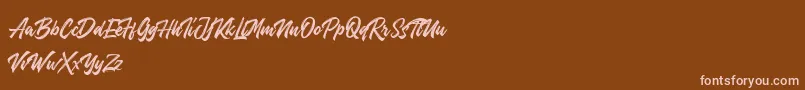 historea demo-Schriftart – Rosa Schriften auf braunem Hintergrund