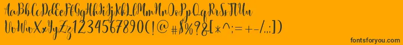 history of alabama Font – Black Fonts on Orange Background