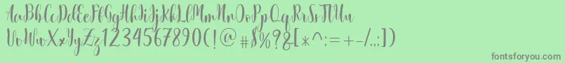 history of alabama-Schriftart – Graue Schriften auf grünem Hintergrund