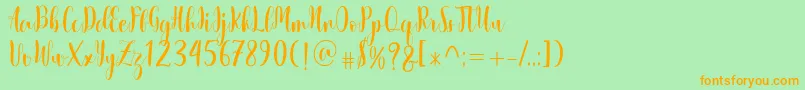 history of alabama Font – Orange Fonts on Green Background