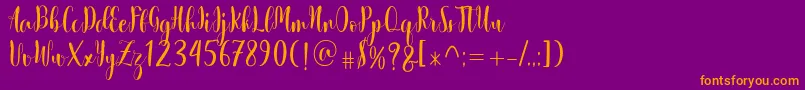 history of alabama Font – Orange Fonts on Purple Background