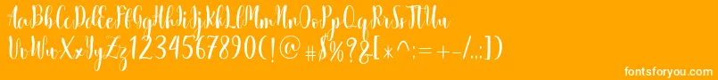 history of alabama-Schriftart – Weiße Schriften auf orangefarbenem Hintergrund