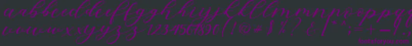 Hiters Script Font – Purple Fonts on Black Background