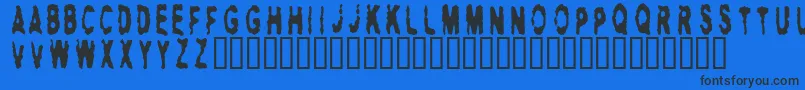 Шрифт HITMAN   – чёрные шрифты на синем фоне