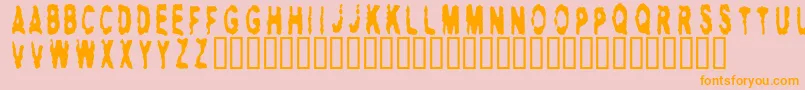 HITMAN   Font – Orange Fonts on Pink Background