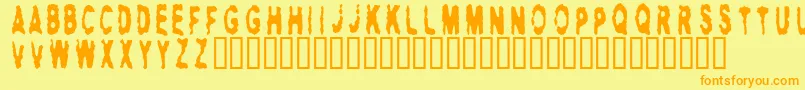 HITMAN   Font – Orange Fonts on Yellow Background