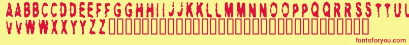 HITMAN   Font – Red Fonts on Yellow Background