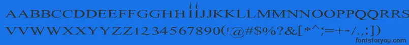 Hitman Font – Black Fonts on Blue Background