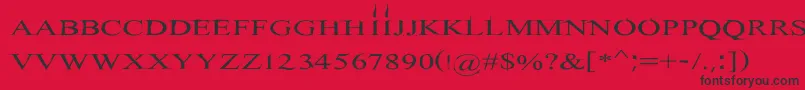 フォントHitman – 赤い背景に黒い文字