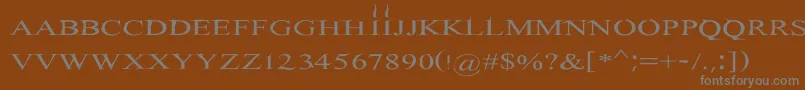 フォントHitman – 茶色の背景に灰色の文字