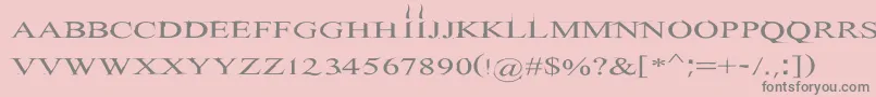 Hitman Font – Gray Fonts on Pink Background