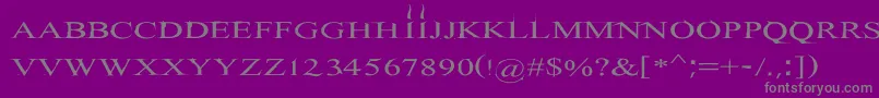 フォントHitman – 紫の背景に灰色の文字