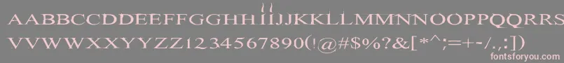 フォントHitman – 灰色の背景にピンクのフォント