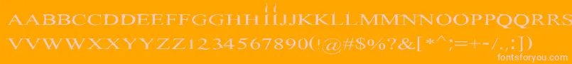 Hitman Font – Pink Fonts on Orange Background