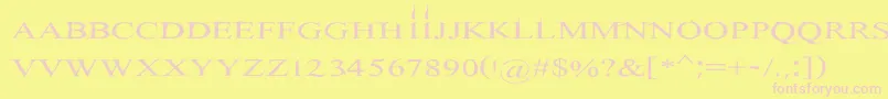 Hitman Font – Pink Fonts on Yellow Background