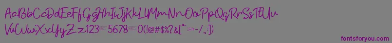 Hiyagh Ahey Font – Purple Fonts on Gray Background