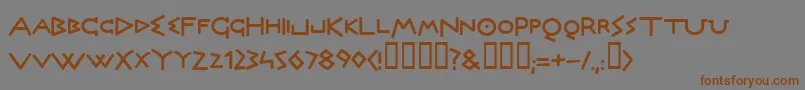 OlympusBold Font – Brown Fonts on Gray Background