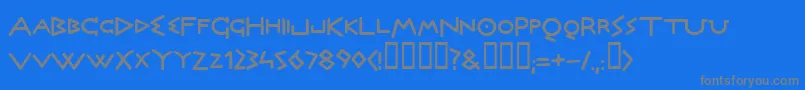 OlympusBold Font – Gray Fonts on Blue Background