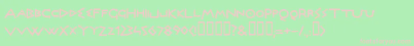 OlympusBold Font – Pink Fonts on Green Background