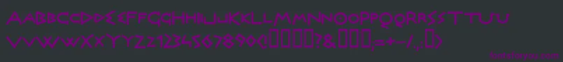 OlympusBold Font – Purple Fonts on Black Background