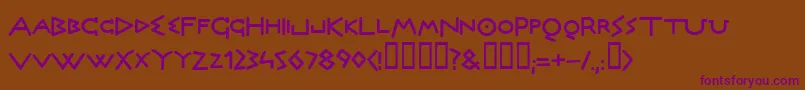 OlympusBold Font – Purple Fonts on Brown Background