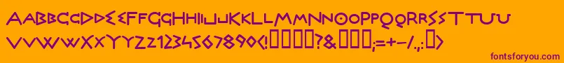 OlympusBold Font – Purple Fonts on Orange Background