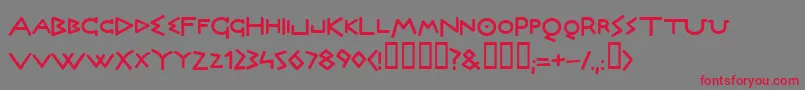 OlympusBold Font – Red Fonts on Gray Background
