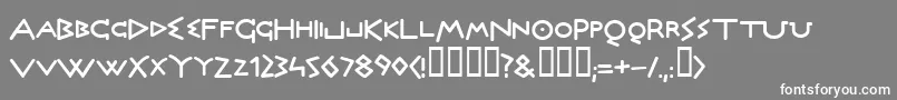 OlympusBold Font – White Fonts on Gray Background