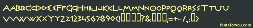 OlympusBold Font – Yellow Fonts on Black Background