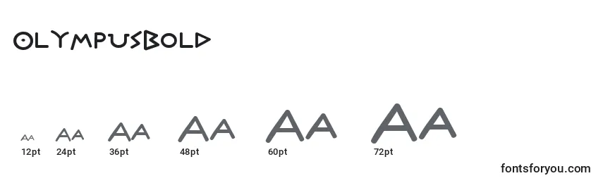 OlympusBold Font Sizes