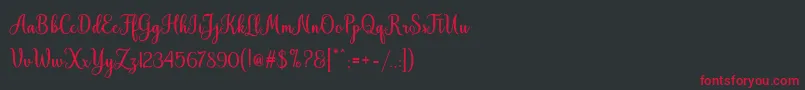 Hiyida Script Demo Font – Red Fonts on Black Background