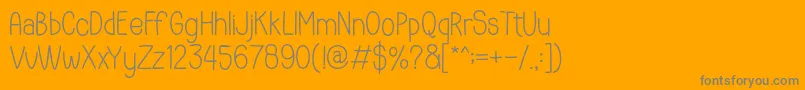 Hoam Font – Gray Fonts on Orange Background