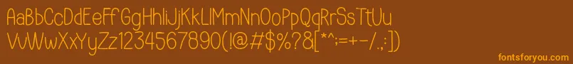 Hoam Font – Orange Fonts on Brown Background