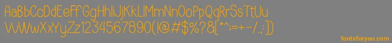 Hoam Font – Orange Fonts on Gray Background