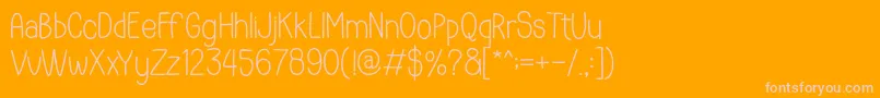 Hoam Font – Pink Fonts on Orange Background