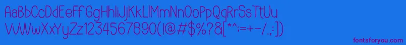 Hoam Font – Purple Fonts on Blue Background