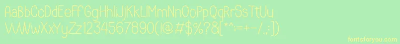 Hoam Font – Yellow Fonts on Green Background