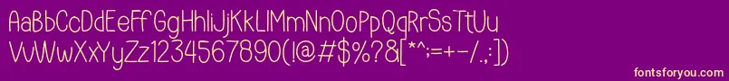 Hoam Font – Yellow Fonts on Purple Background