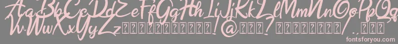 Hobenshaw Demo-Schriftart – Rosa Schriften auf grauem Hintergrund