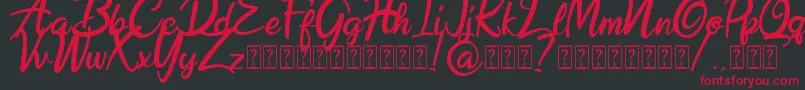 Hobenshaw Demo Font – Red Fonts on Black Background