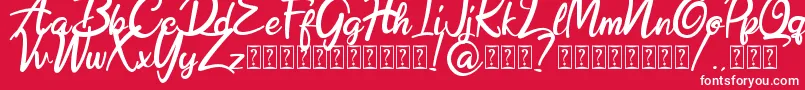 Hobenshaw Demo Font – White Fonts on Red Background