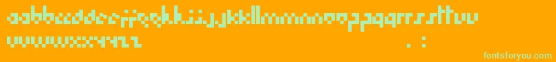 Hoboart Font – Green Fonts on Orange Background