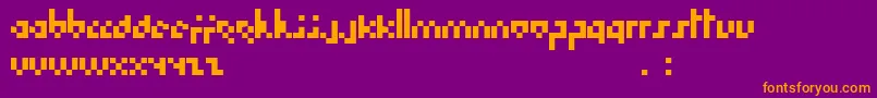 Hoboart Font – Orange Fonts on Purple Background
